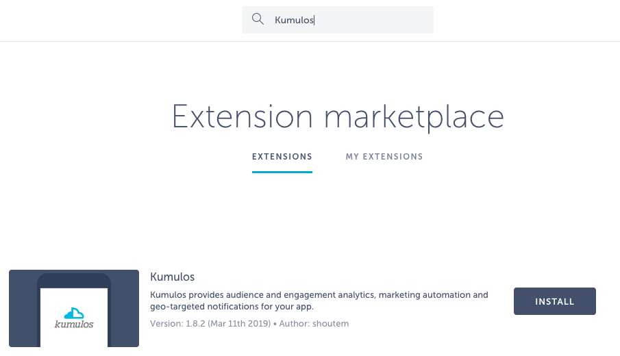 Extension marketplace