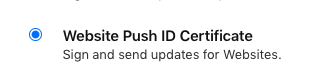 Website Push ID