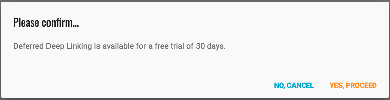 Confirm start trial